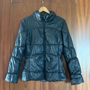 Patagonia Women Lidia Insulated Puffer Quilted Jacket Hooded Black Outdoor